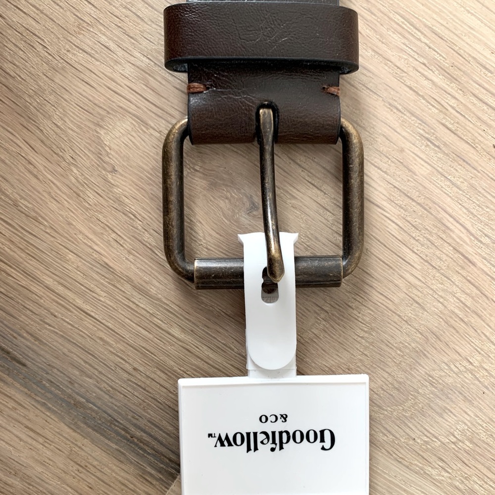 Goodfellow & Company Leather Belt— Dark Brown